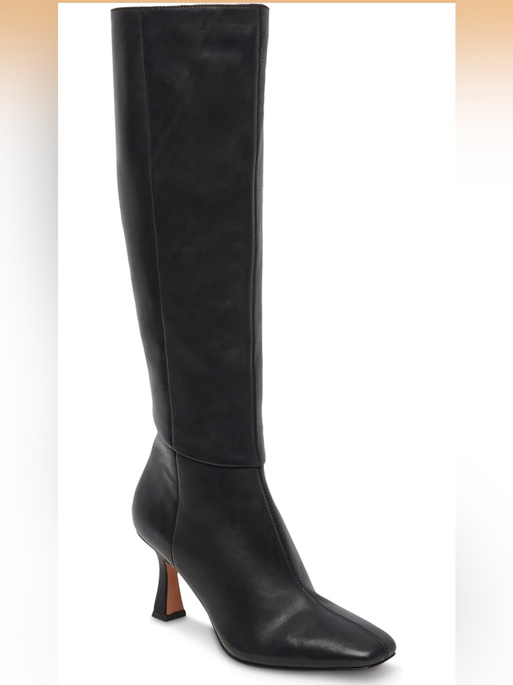 Vomira Women's Black Knee-High Leather Boot